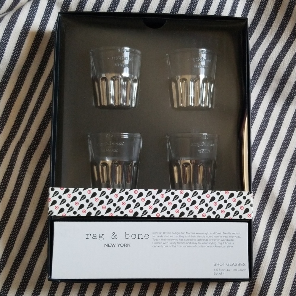 NIB rag & bone shotglasses